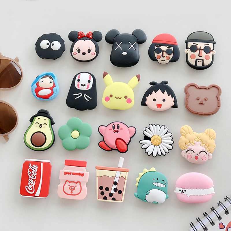 ALBB21 PVC Cartoon Phone Socket Holder Phone Stand Holder for All phone modeles HUAWEI XIAOMI OPPO VIVO APPLE SAMSUNG