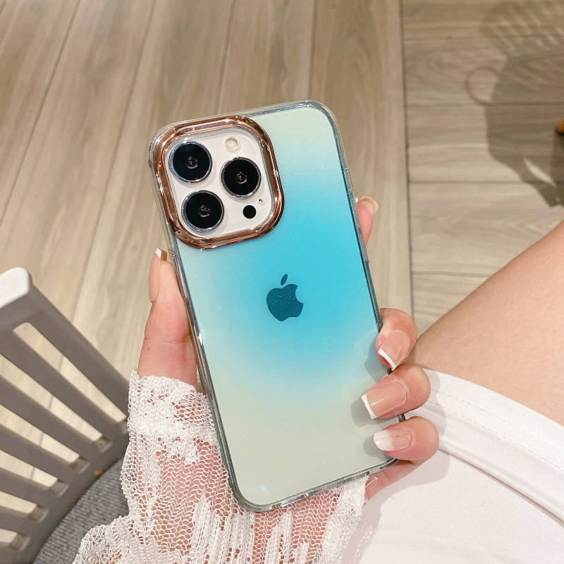TPY4B14809 Glitter smudge gradient iPhone case waterproof cheap multiple colors portable iphone 13/12/11 seris