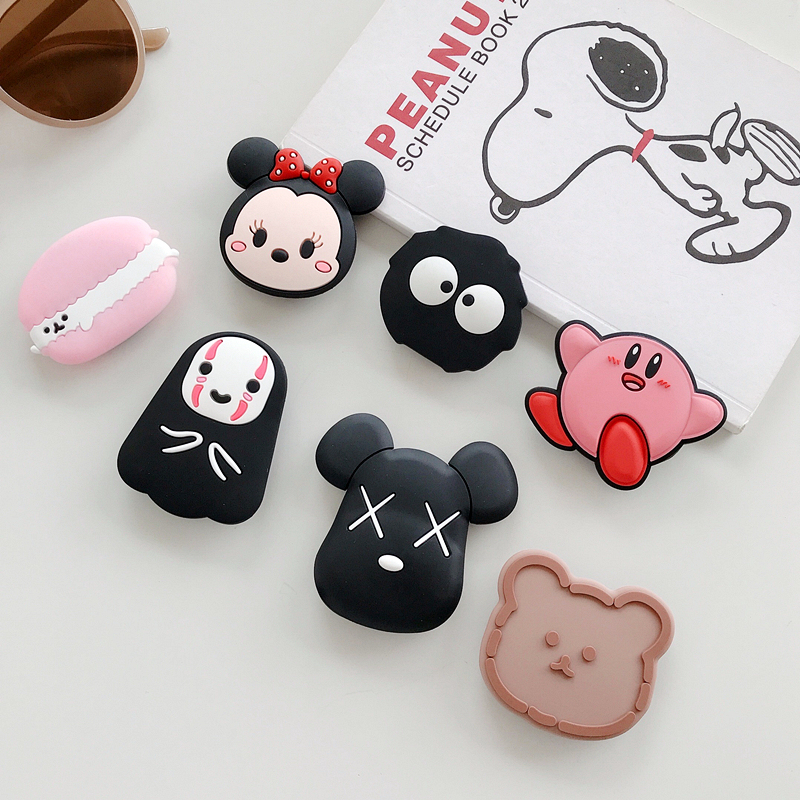 ALBB21 PVC Cartoon Phone Socket Holder Phone Stand Holder for All phone modeles HUAWEI XIAOMI OPPO VIVO APPLE SAMSUNG