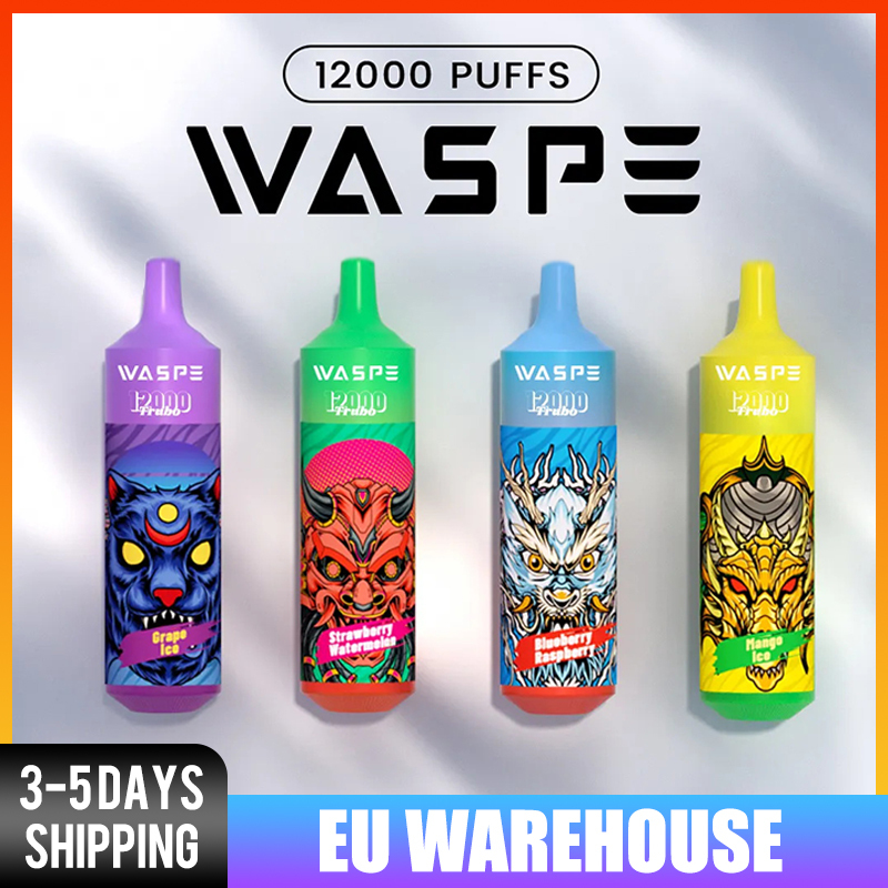 European Union Free Shipping Waspe 12000puffs dispsoable vape pod  Wholesale I vape Mixed Flavors