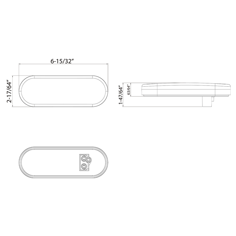 6 Inch Round Stop, Turn & Tail Lights