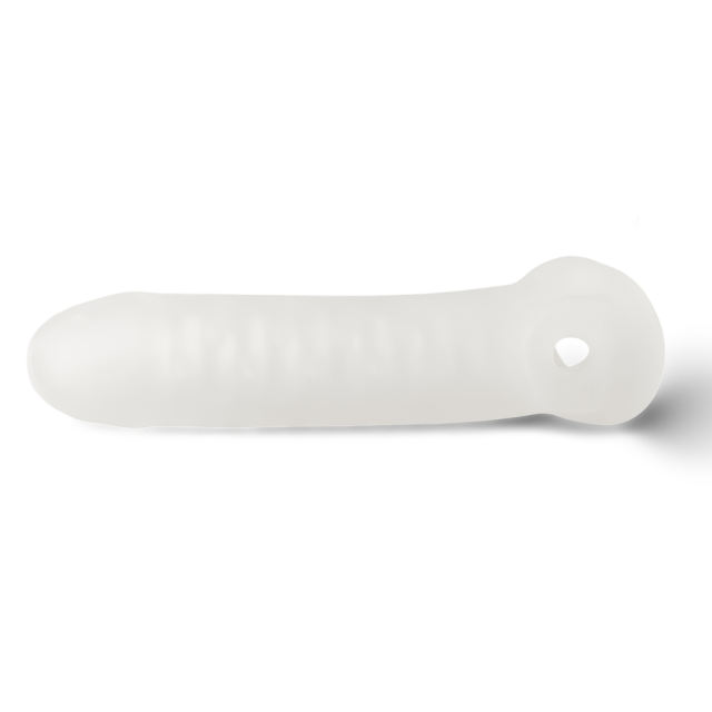 Clear?White Color Penis Extender with Texture Inside