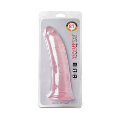 8.3'' Clear Pink Realistic Dildo with Suction Cup