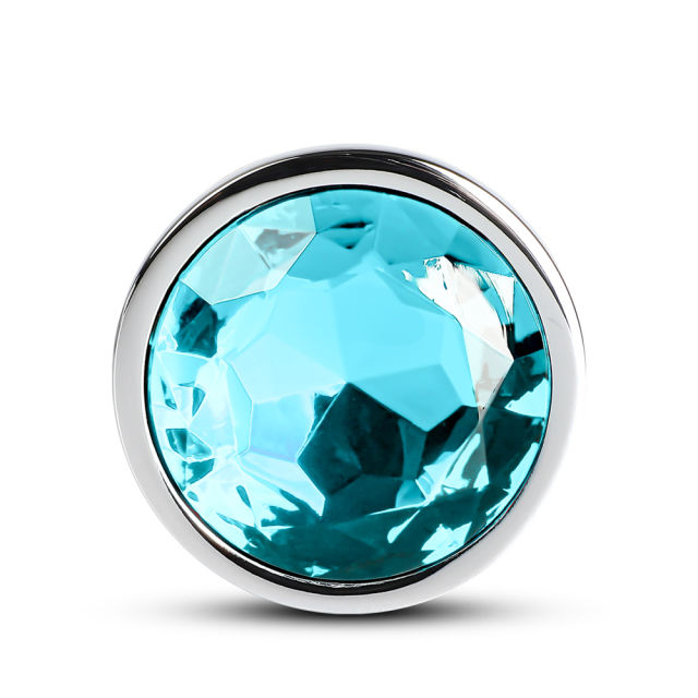 Blue Small Metallic Anal Plug