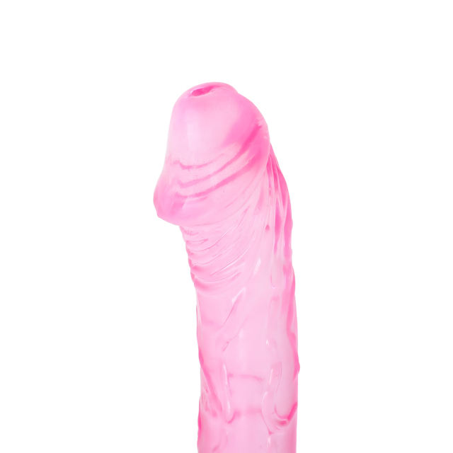 17.5'' Clear Pink Double Ended Realistic Dildo