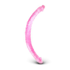 17.5'' Clear Pink Double Ended Realistic Dildo