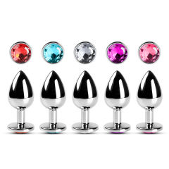 Pink Medium Metallic Anal Plug