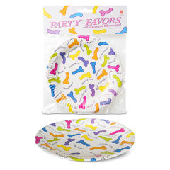 Pecker Party Paper Plates (6 PCS in Polybag with Header)