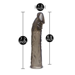 7.1'' Clear Black Penis Sleeve