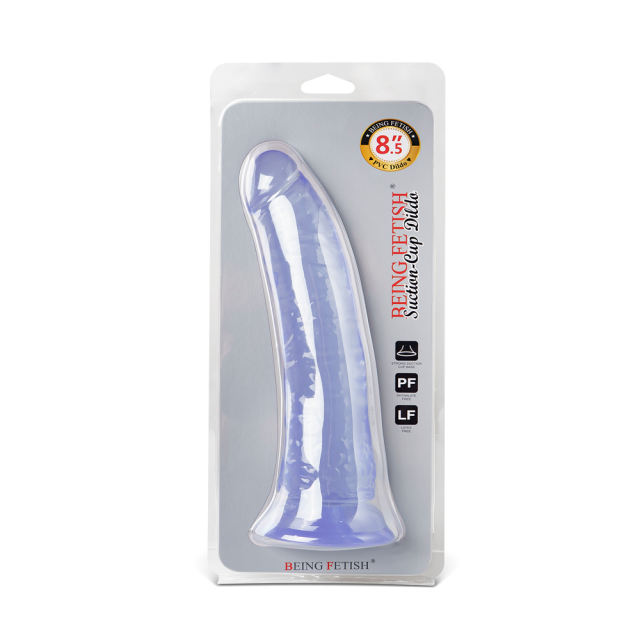 8.3'' Clear Purple Realistic Dildo with Suction Cup
