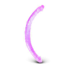 17.5'' Clear Purple Double Ended Realistic Dildo