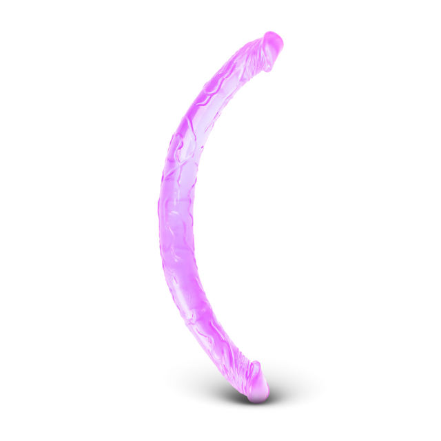 17.5'' Clear Purple Double Ended Realistic Dildo