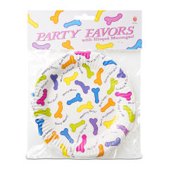 Pecker Party Paper Plates (6 PCS in Polybag with Header)