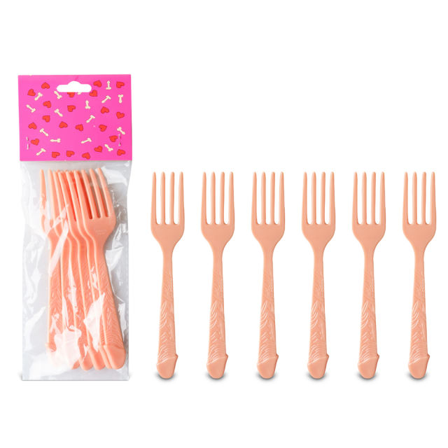 Pecker Party Forks (6 PCS in Polybag with Header)