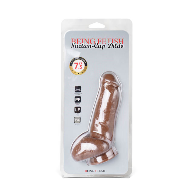 6.3'' Brown Color Realistic Dildo with Balls
