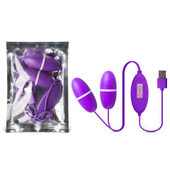 12-Speed USB Power Purple Color Dual Vibrating Egg