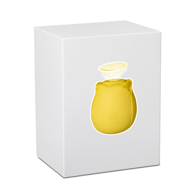 7-Function Yellow Color Silicone Clitoral Sucking Rose Vibrator
