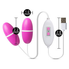 12-Speed USB Power Pink Color Dual Vibrating Egg