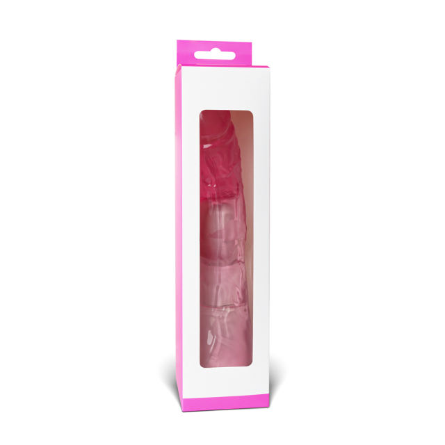 9.1'' Clear Pink Color Realistic Penis Vibrator
