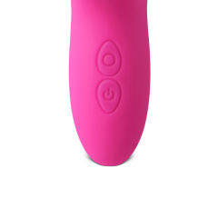 Pink Color Silicone G-Spot Vibrator with Sucking and Wiggling Function