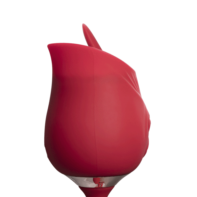 10-Speed Red Color Silicone Clitoral Rose Sex Toy with Thrusting Vibrator (Type I)