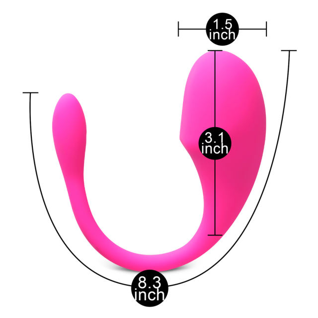 Pink Vibrating Egg with 9-Speed App-Controlled, Medical Grade Silicone, Waterproof, Plug-In Rechargeable