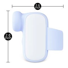 Blue and White Sucking Massager with Finger Loop, 10-Speed, Medical Grade Silicone, Waterproof, Plug-In Rechargeable