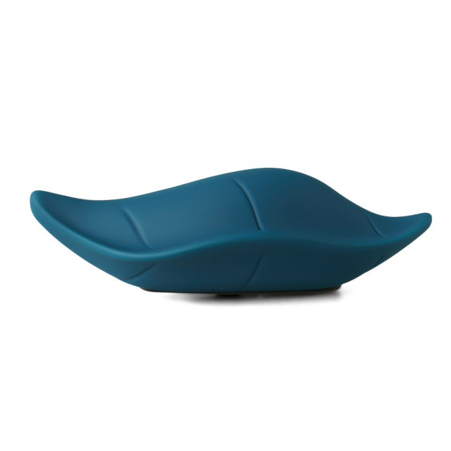 9-Speed Leaf-Shaped Vibrating Egg with Remote Control - Dark Green, Medical Grade Silicone & ABS, Waterproof, USB Rechargeable