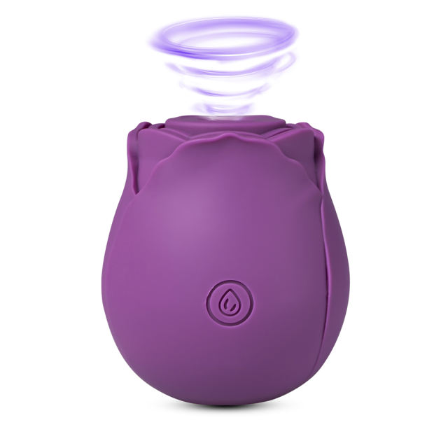 7-Function Purple Color Silicone Clitoral Sucking Rose Vibrator