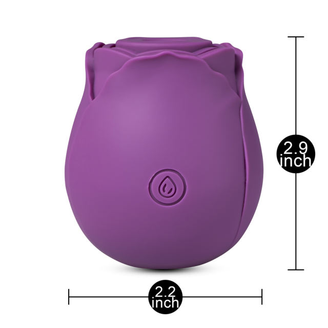 7-Function Purple Color Silicone Clitoral Sucking Rose Vibrator