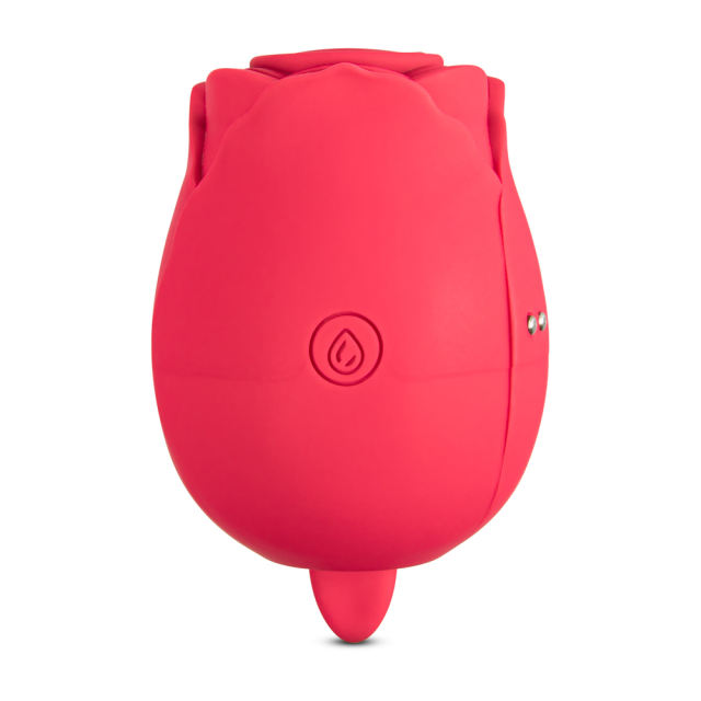 7-Function Red Color Silicone Clitoral Rose Sucking Vibrator with Vibrating Tongue