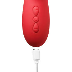 7-Speed Red Color Silicone Vibrators with Sucking and Flapping Function