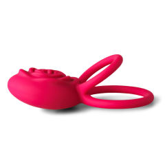 Magenta Vibrating Cock Ring with 10-Speed App-Controlled, Medical Grade Silicone, Waterproof, Plug-In Rechargeable