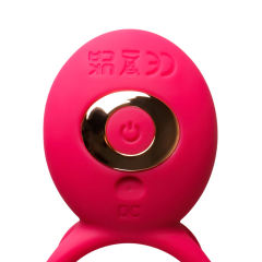 Magenta Vibrating Cock Ring with 10-Speed App-Controlled, Medical Grade Silicone, Waterproof, Plug-In Rechargeable