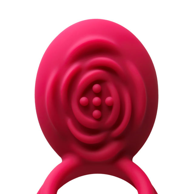 Magenta Vibrating Cock Ring with 10-Speed App-Controlled, Medical Grade Silicone, Waterproof, Plug-In Rechargeable