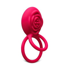 Magenta Vibrating Cock Ring with 10-Speed App-Controlled, Medical Grade Silicone, Waterproof, Plug-In Rechargeable