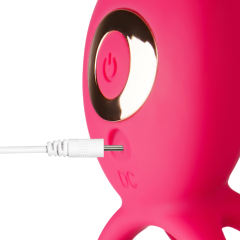Magenta Vibrating Cock Ring with 10-Speed App-Controlled, Medical Grade Silicone, Waterproof, Plug-In Rechargeable
