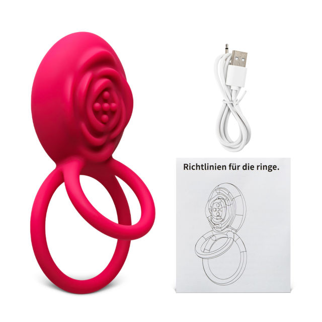 Magenta Vibrating Cock Ring with 10-Speed App-Controlled, Medical Grade Silicone, Waterproof, Plug-In Rechargeable