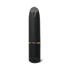 Black 10-Speed Rechargeable 9 cm Vibrating Bullet