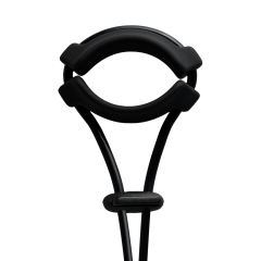 Black Color Silicone Cock Ring with Double Balls