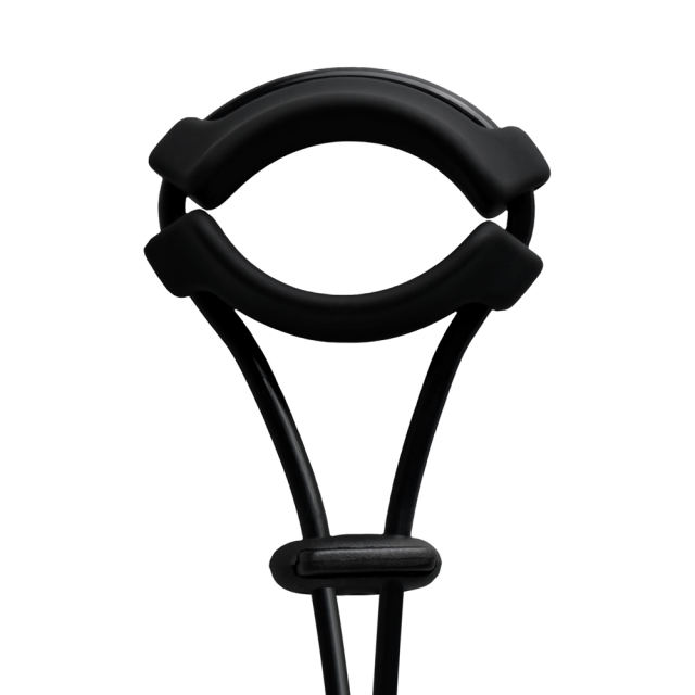 Black Color Silicone Cock Ring with Triple Balls