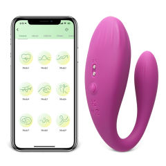 App-Controlled Purple 10-Speed Rechargeable Waterproof Massager