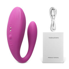 App-Controlled Purple 10-Speed Rechargeable Waterproof Massager