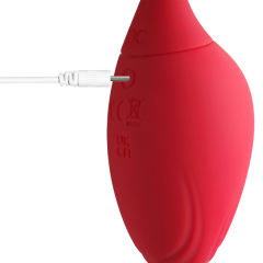 Red 9-Speed App-Controlled Vibrating Massager