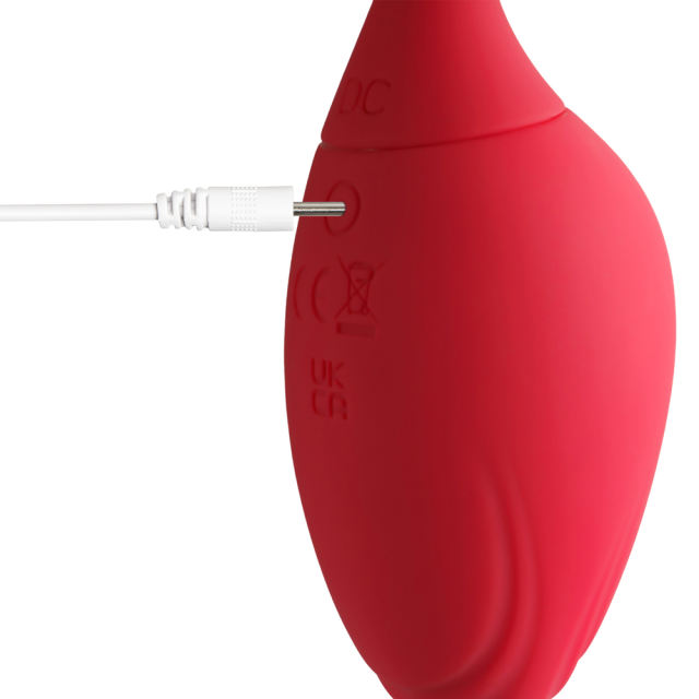Red 9-Speed App-Controlled Vibrating Massager