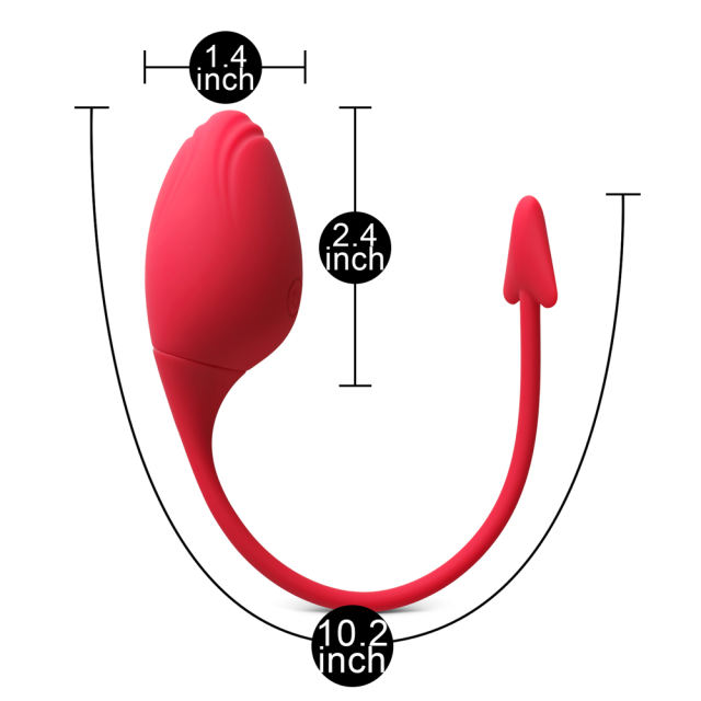 Red 9-Speed App-Controlled Vibrating Massager