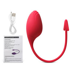 Red 9-Speed App-Controlled Vibrating Massager