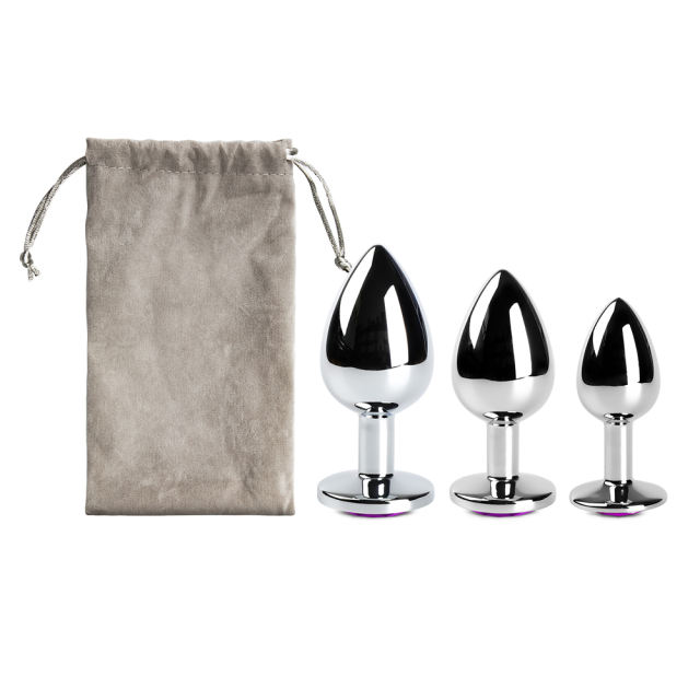 Customizable Metal Butt Plug Set ( Purple Color )