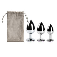 Metal Butt Plug Set ( Purple Color )