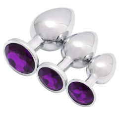 Metal Butt Plug Set ( Purple Color )